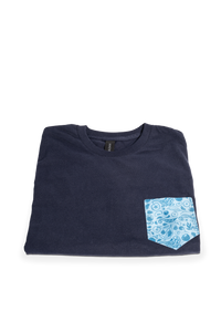 T-shirt bleu avec poche